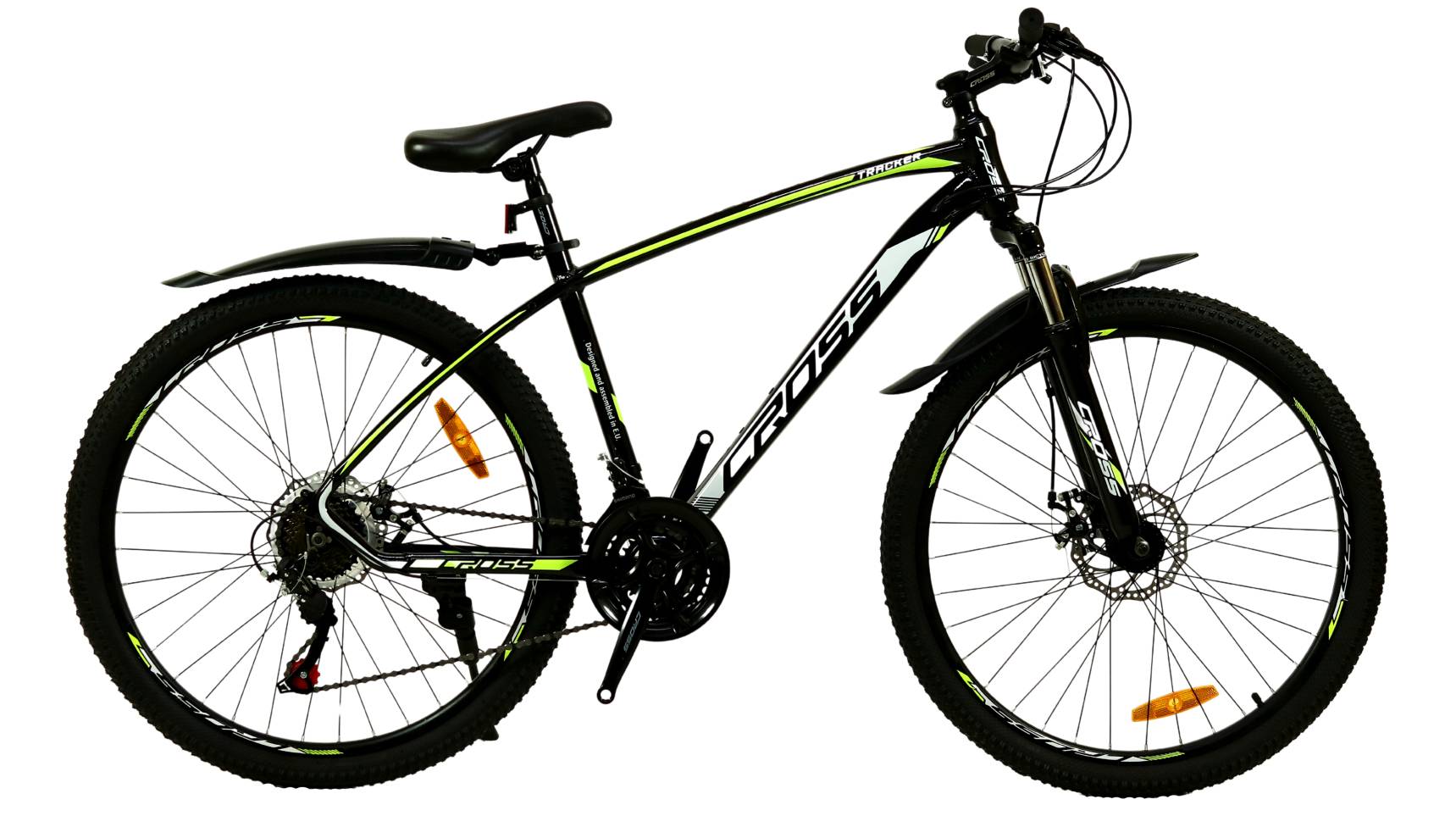 Фотографія Велосипед CROSS Tracker 29", розмір M рама 18" (2023), Чорний-Жовтий