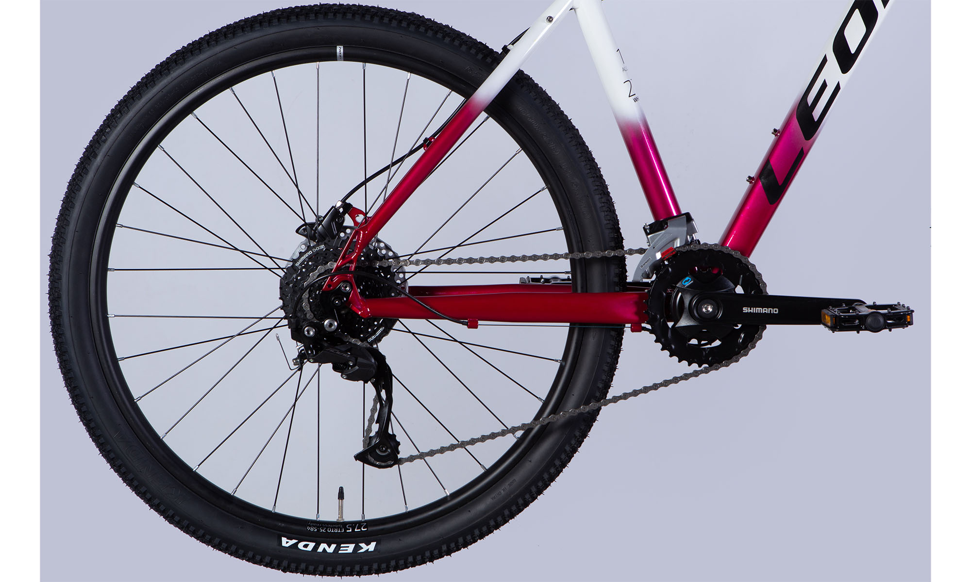 Велосипед Leon XC LADY 80 HDD 27,5", размер S, рама 16", 2025, белый с малиновым  6