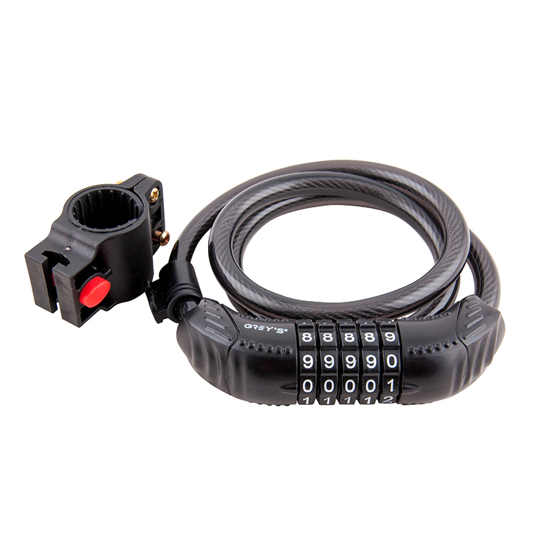 Велозамок спіральний Grey's 12*1000мм 2