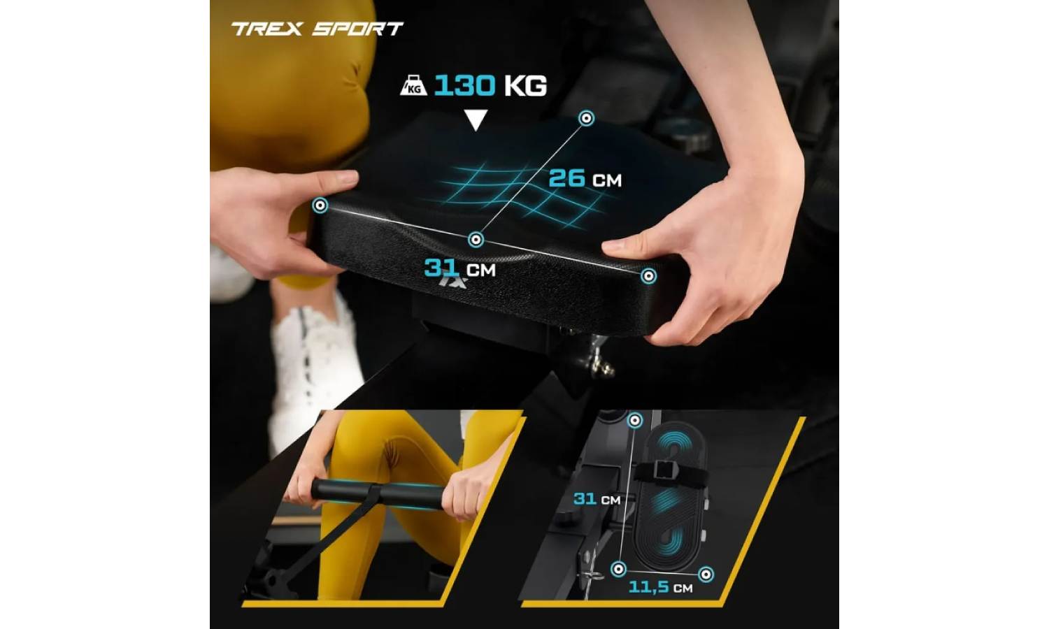 Гребний тренажер Trex Sport TX-580RM REIN black 6 Гребний тренажер Trex Sport TX-580RM REIN black 6