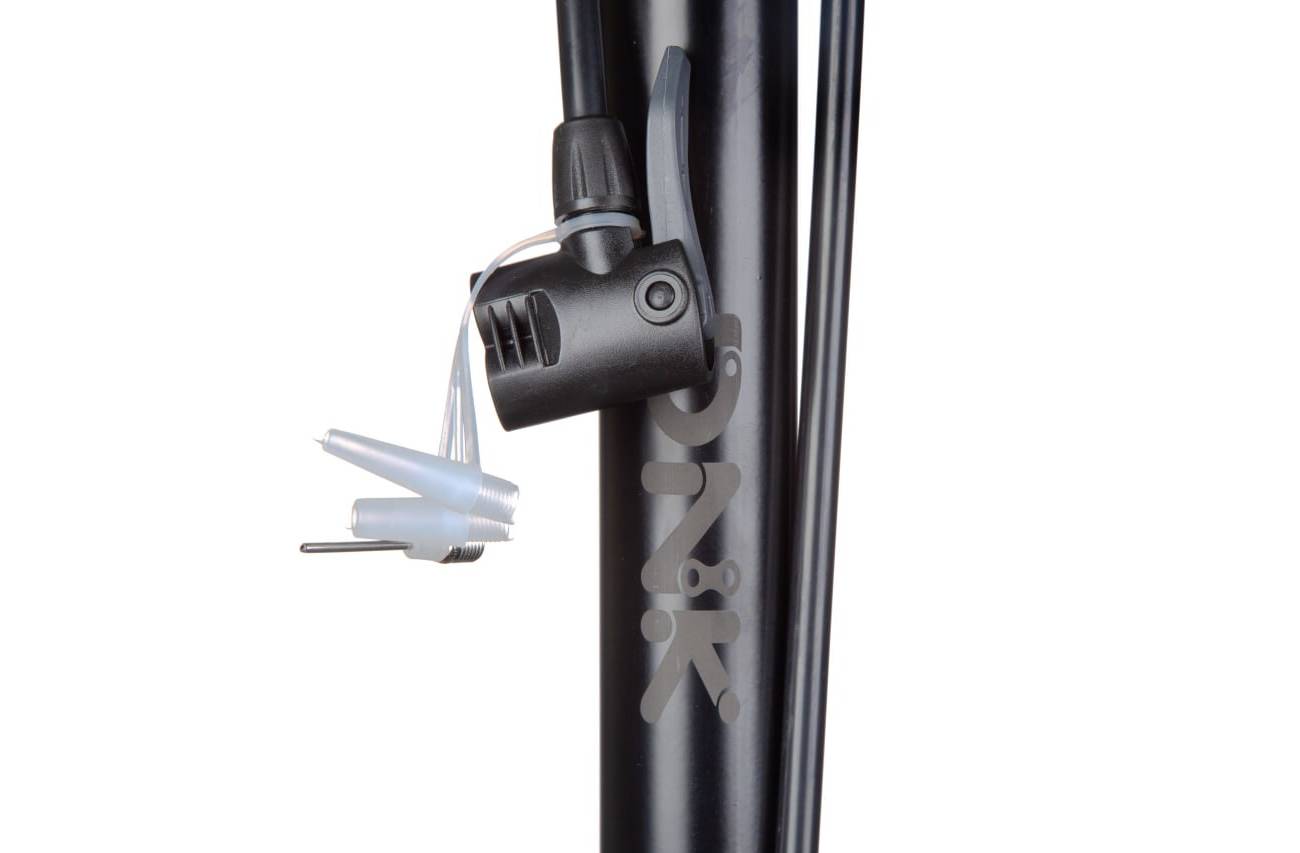 Насос напольный DNK Muff стальной, макс. давление 120 PSI головка под FV/AV 2