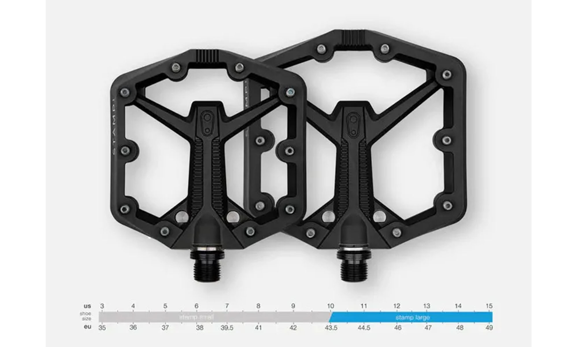 Педалі Crankbrothers STAMP 1 (GEN. 2), розмір L (43-49 eu), червоні 2 Педалі Crankbrothers STAMP 1 (GEN. 2), розмір L (43-49 eu), червоні 2