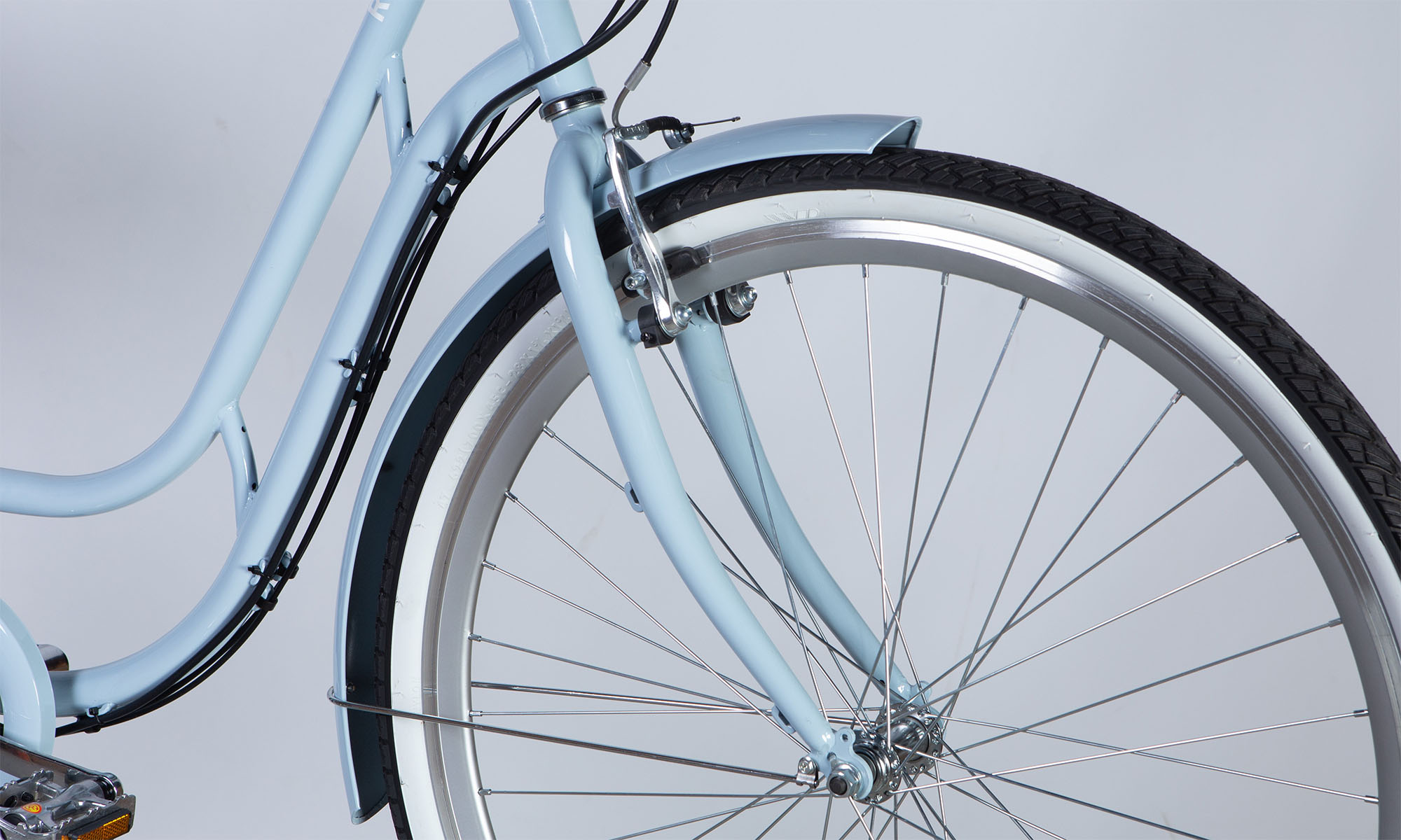 Велосипед с электроприводом Dorozhnik eRETRO Vbr FR 28", размер L, рама-19", 36B, 12.5А*ч, 500Вт, год 2025, светло-голубой 2