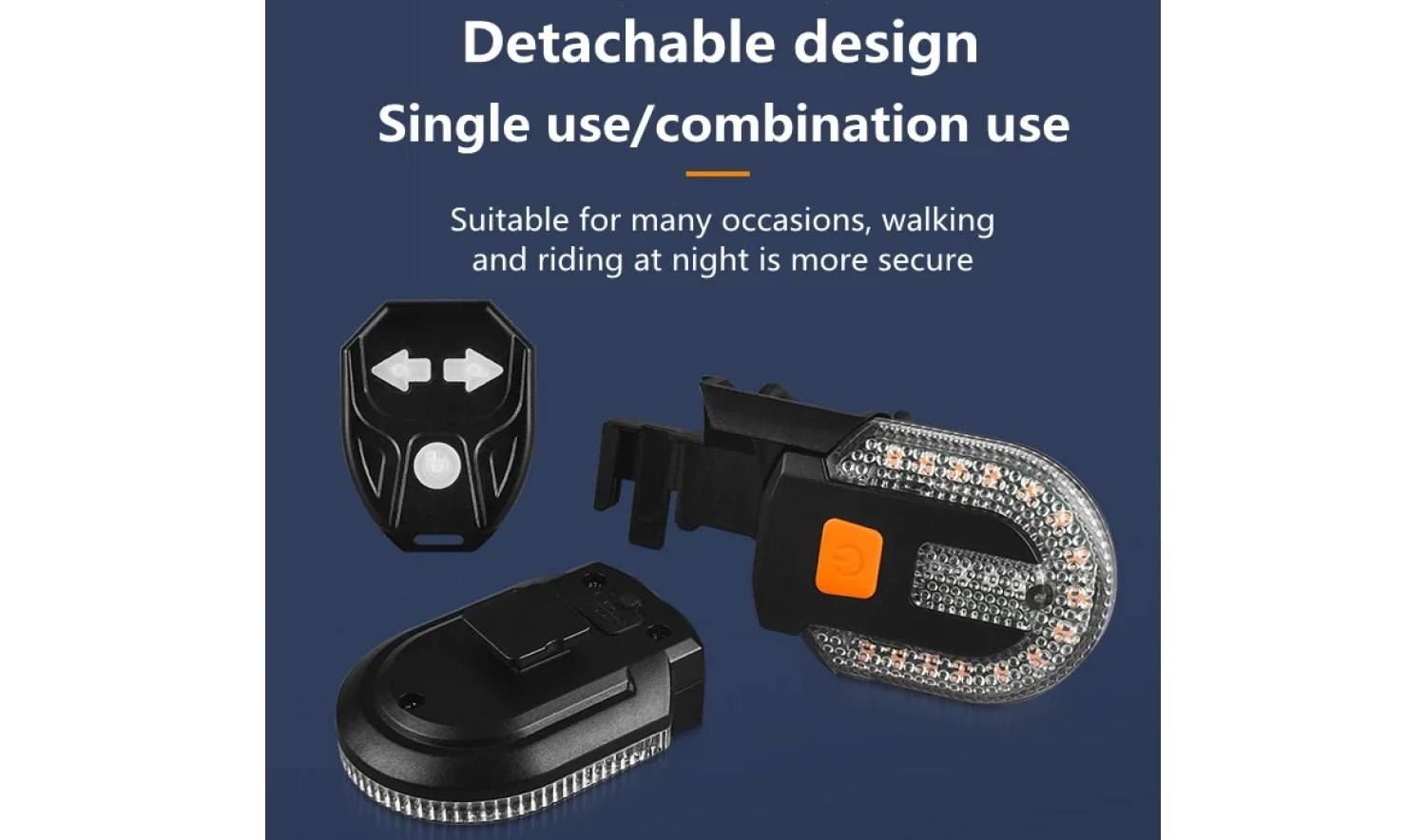 Задній вело ліхтар з поворотами FY-1825, пульт, usb 2