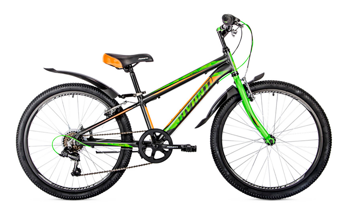 Фотографія Велосипед Avanti SPRINTER V-BRAKE 24" 2021 Чорно-зелений