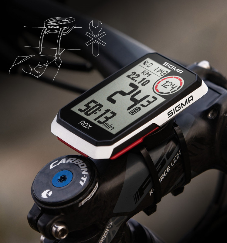 Велокомп'ютер Sigma Sport ROX 4.0, Білий 3