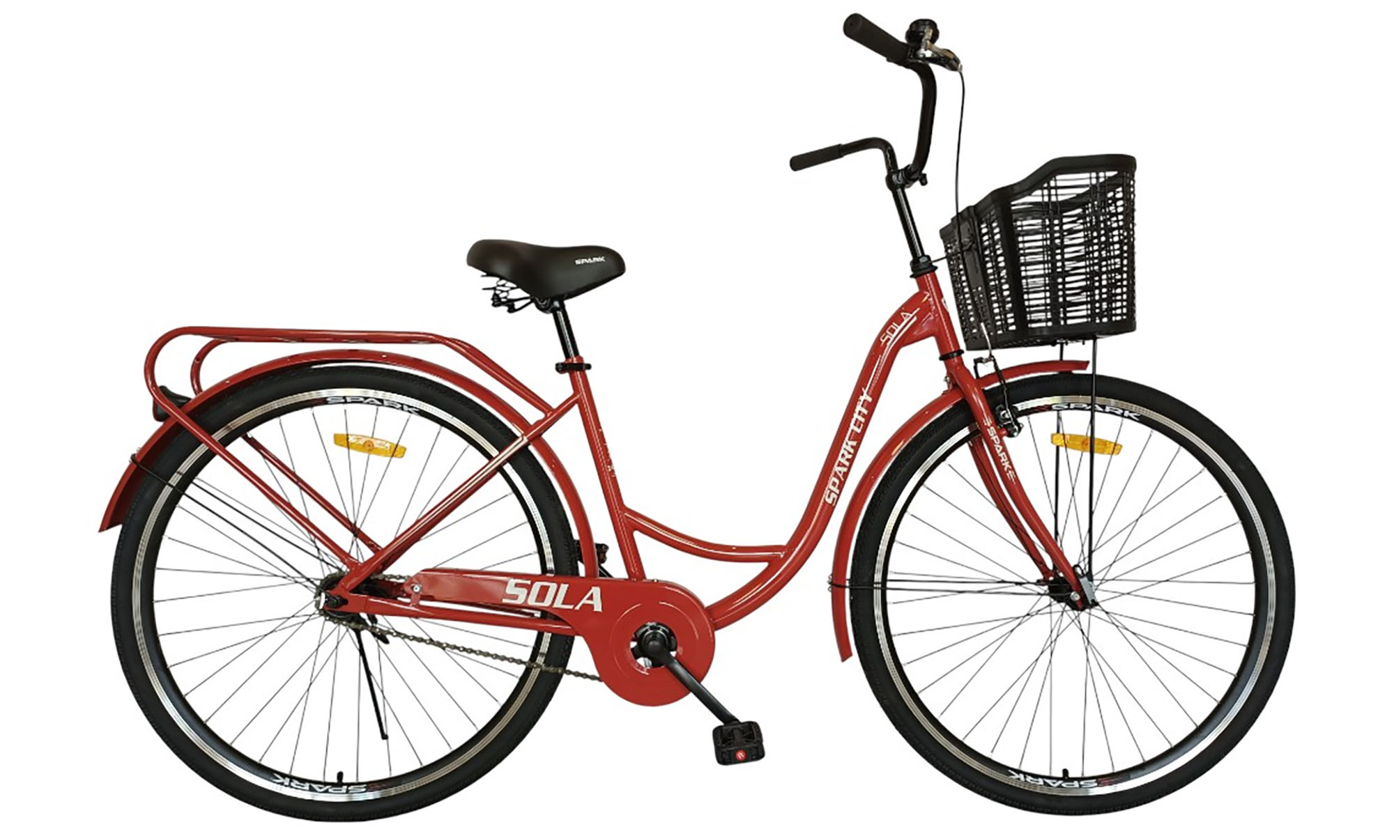 Велосипед SPARK CITY SOLA 28", размер M, рама - 18", год 2026, красный Велосипед SPARK CITY SOLA 28", размер M, рама - 18", год 2026, красный