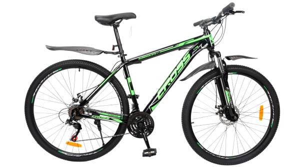 Фотографія Велосипед CROSS Stinger 29", размер L рама 19" (2023), Черный-Зеленый