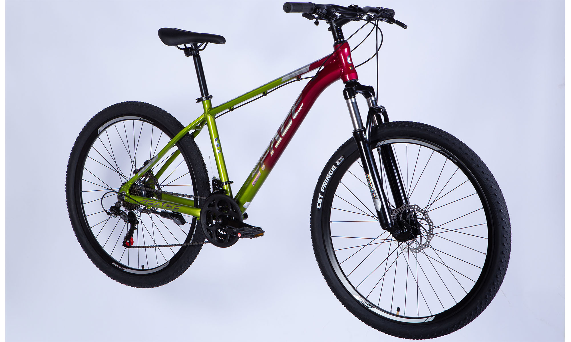 Велосипед SPACE PHAETON DD FR, 27.5", розмір M, рама-17", 2025, зелено-рожевий 7