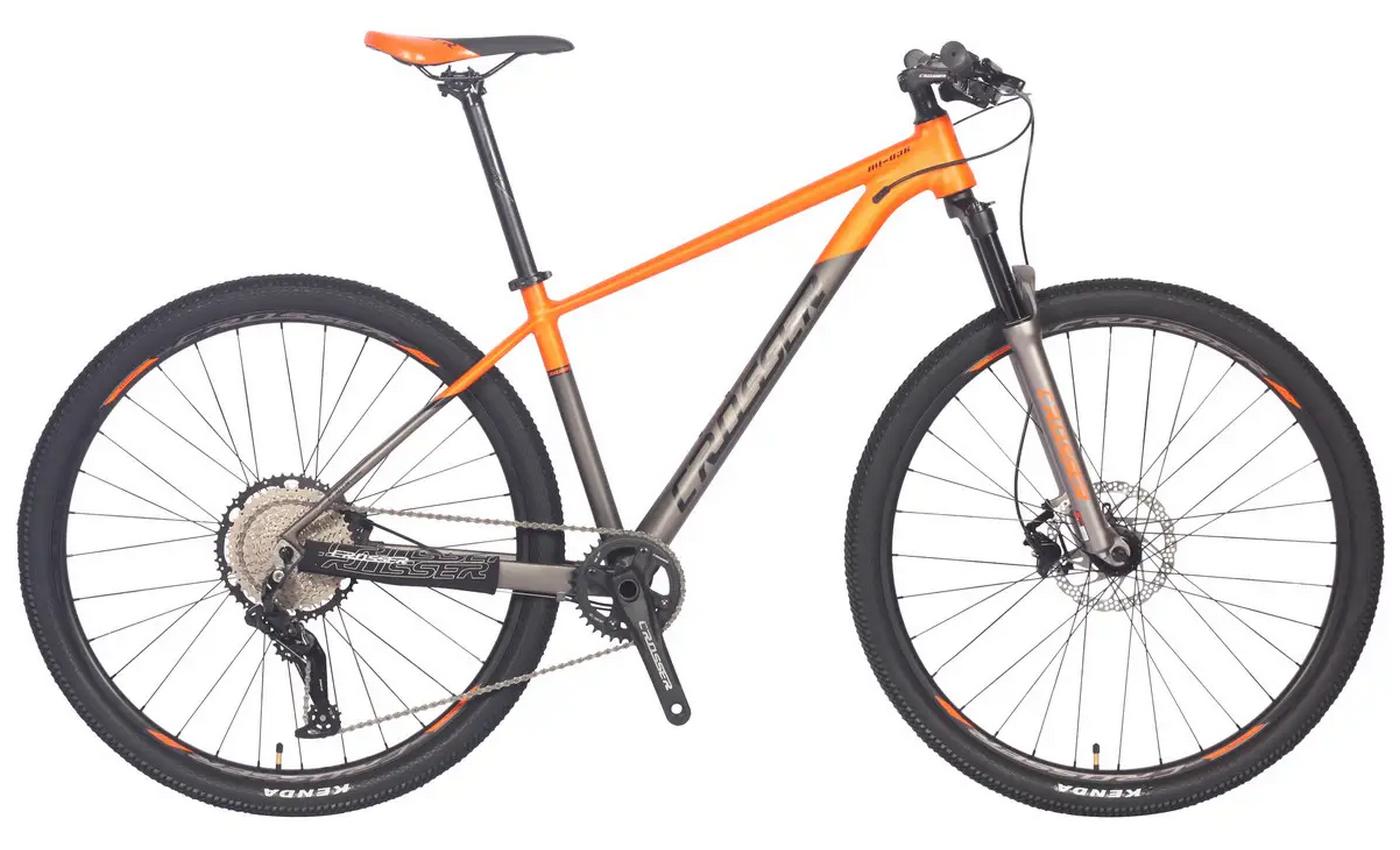 Фотография Велосипед Crosser Flow MT-036 1х12 MT200 29" размер М рама 17 2022 Серо-оранжевый