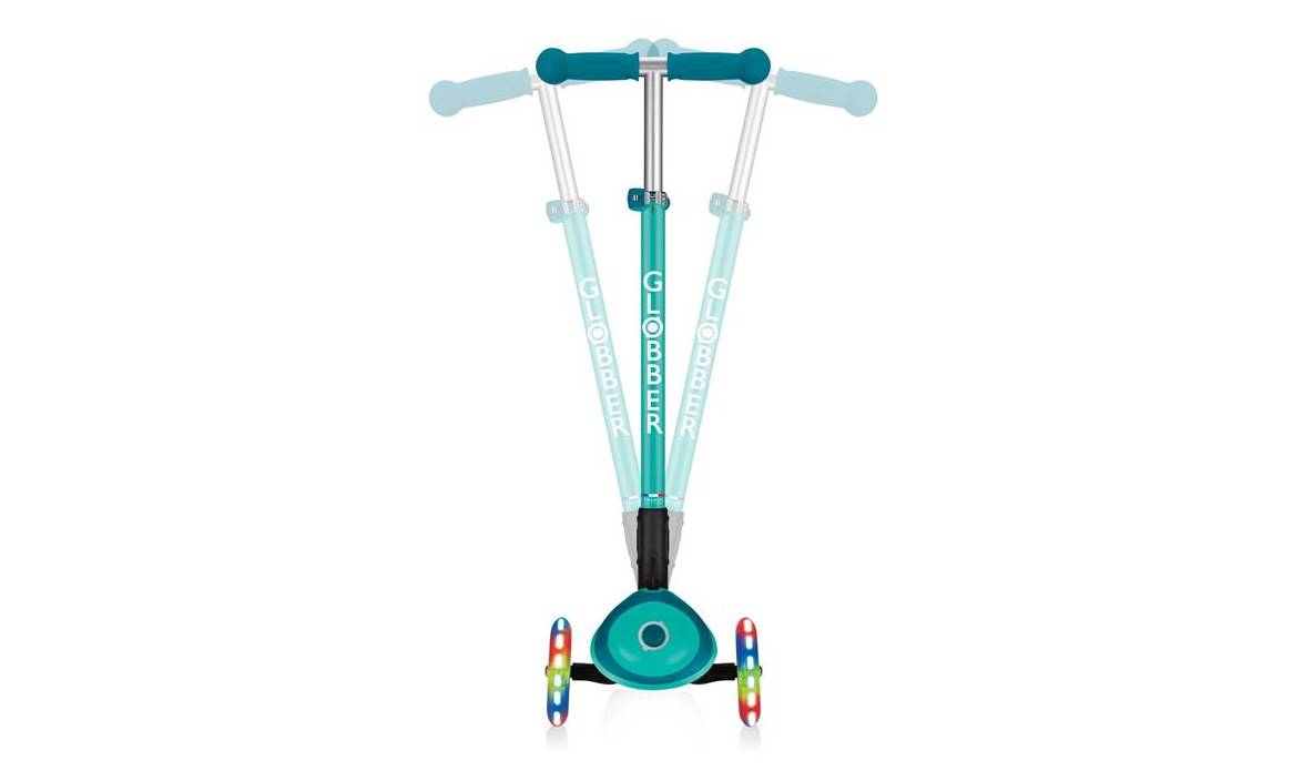 Самокат GLOBBER PRIMO FOLDABLE PLUS LIGHTS, зелений, колеса з підсвічуванням, 3+ 6 Самокат GLOBBER PRIMO FOLDABLE PLUS LIGHTS, зелений, колеса з підсвічуванням, 3+ 6