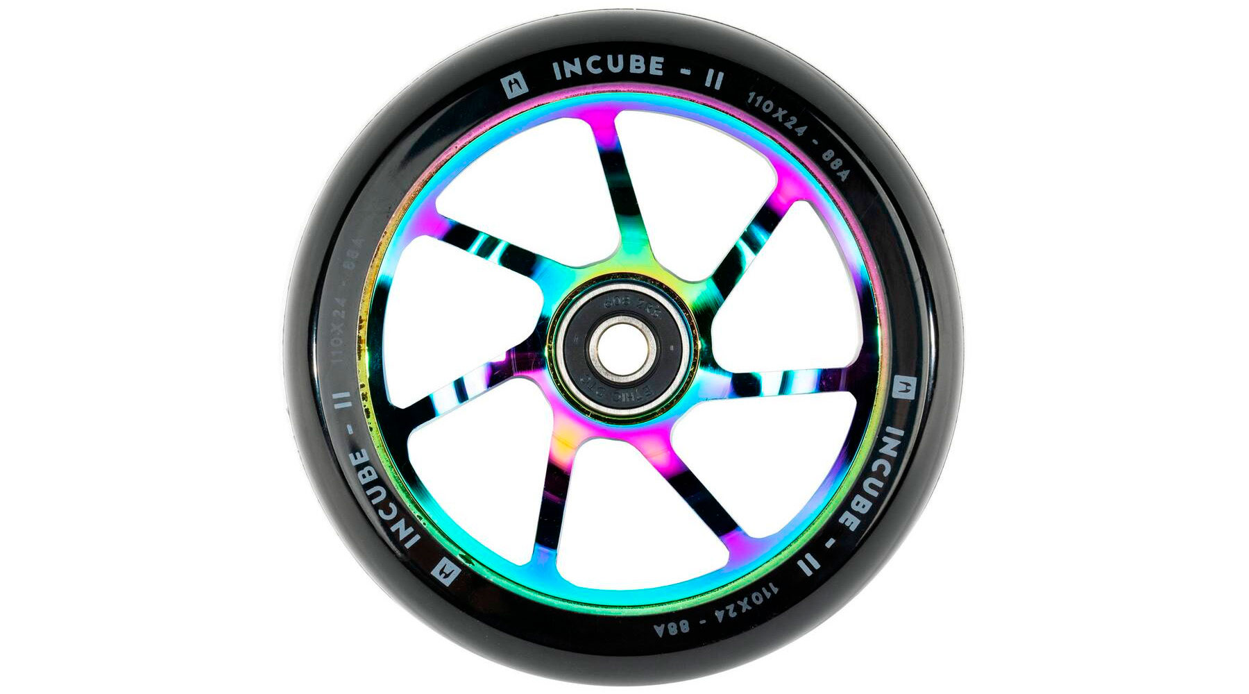Фотография Колесо для трюкового самокату Ethic Incube V2 Pro 110мм x 24мм - Rainbow