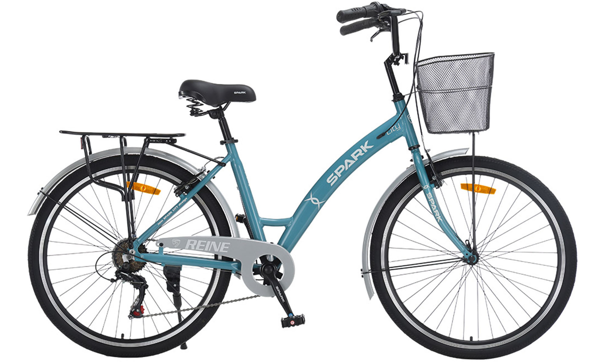 Велосипед SPARK CITY REINE 26", размер M, рама 17", год 2026, голубой Велосипед SPARK CITY REINE 26", размер M, рама 17", год 2026, голубой