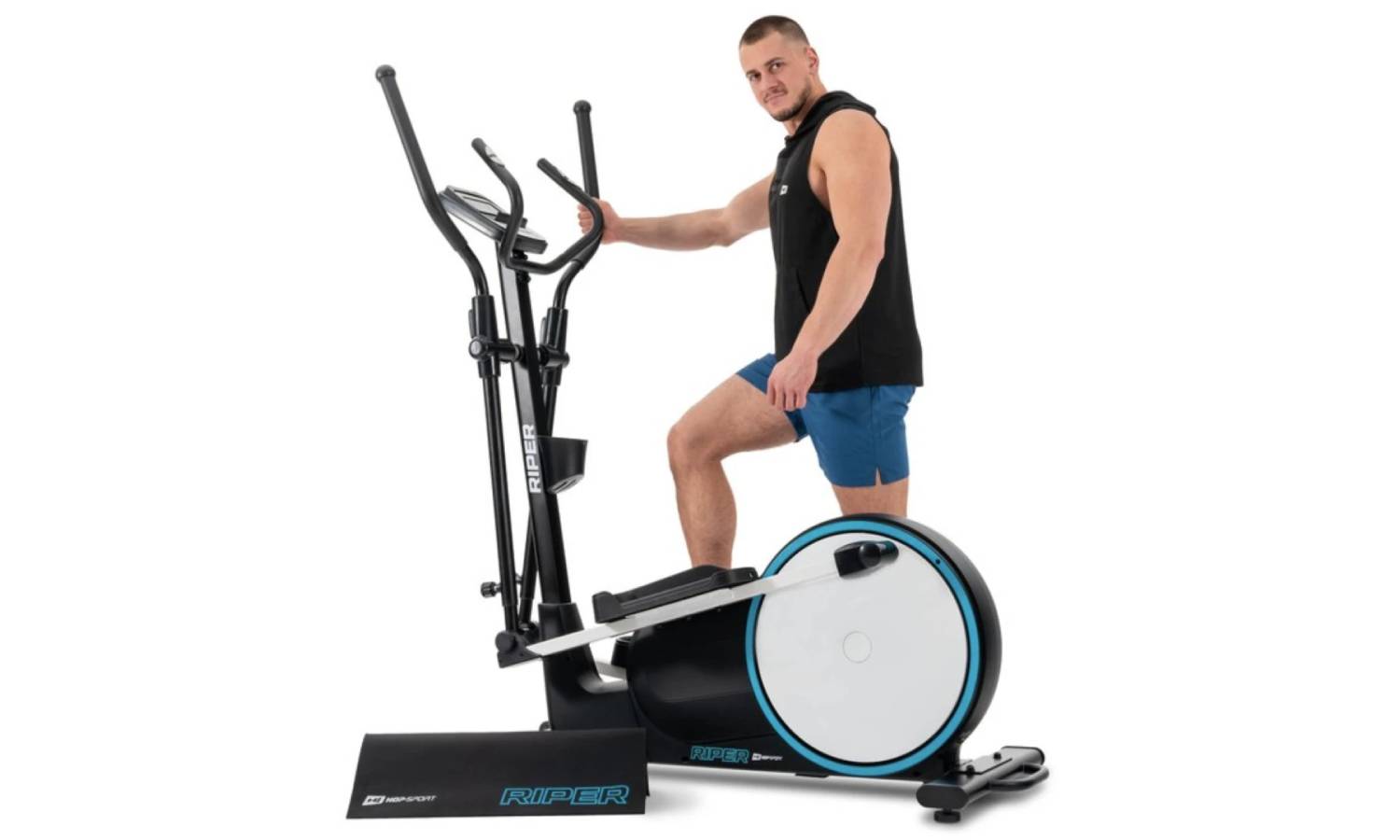 Орбітрек Hop-Sport HS-250C Riper чорно-біло-синій + мат 8