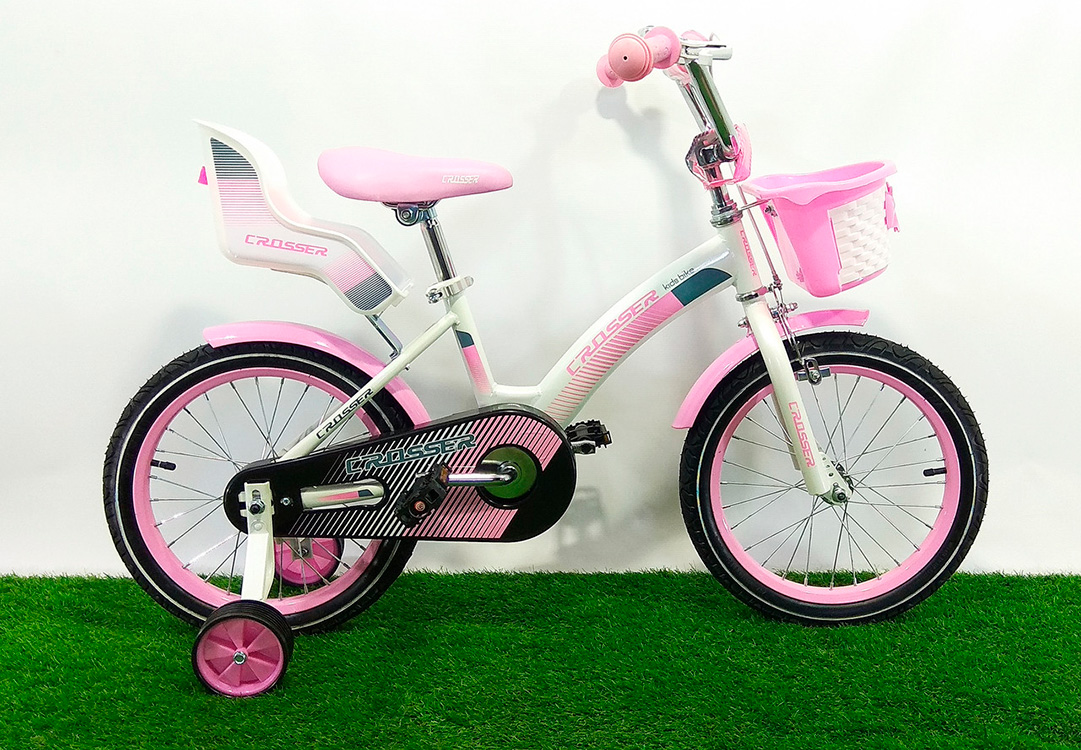 Фотография Велосипед Crosser Kids Bike 20" (2021)  Бело-розовый