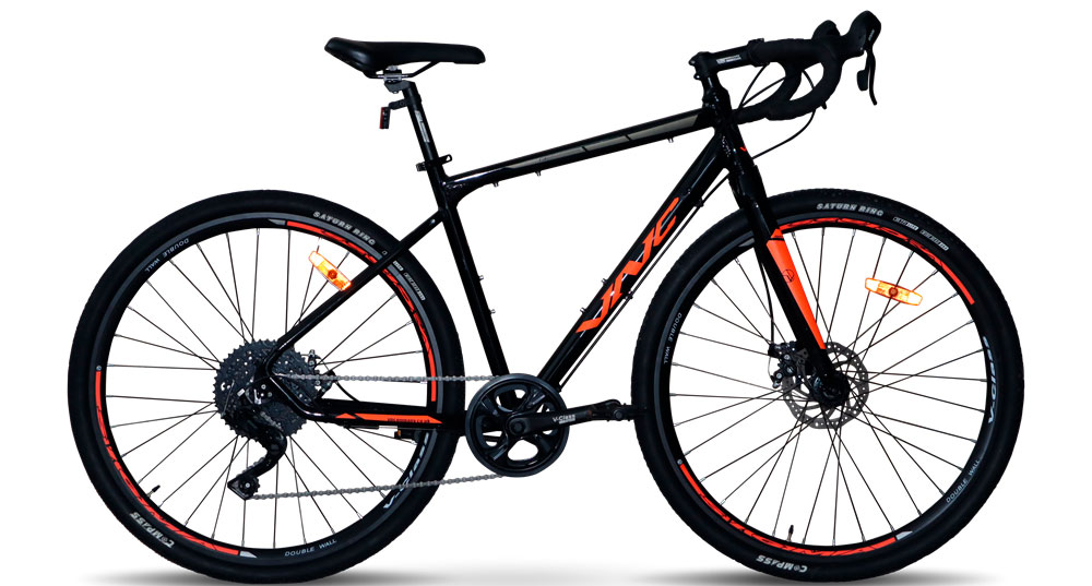 Фотография Велосипед VNC PrimeRacer A7 SH 28" размер XL 2023 Черно-оранжевый