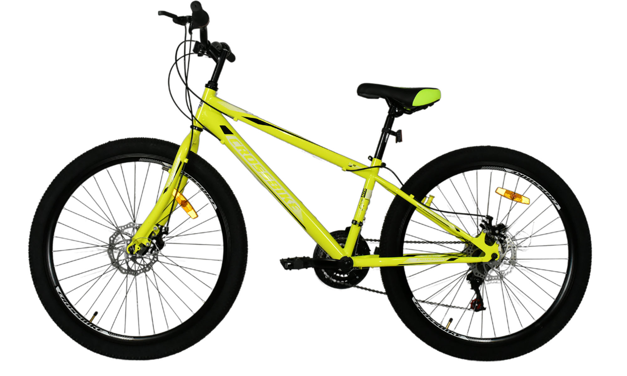 Велосипед CrossBike SPARK AD 24", размер XXS, рама 11", 2023, Неоновый-Желтый 2 Велосипед CrossBike SPARK AD 24", размер XXS, рама 11", 2023, Неоновый-Желтый 2