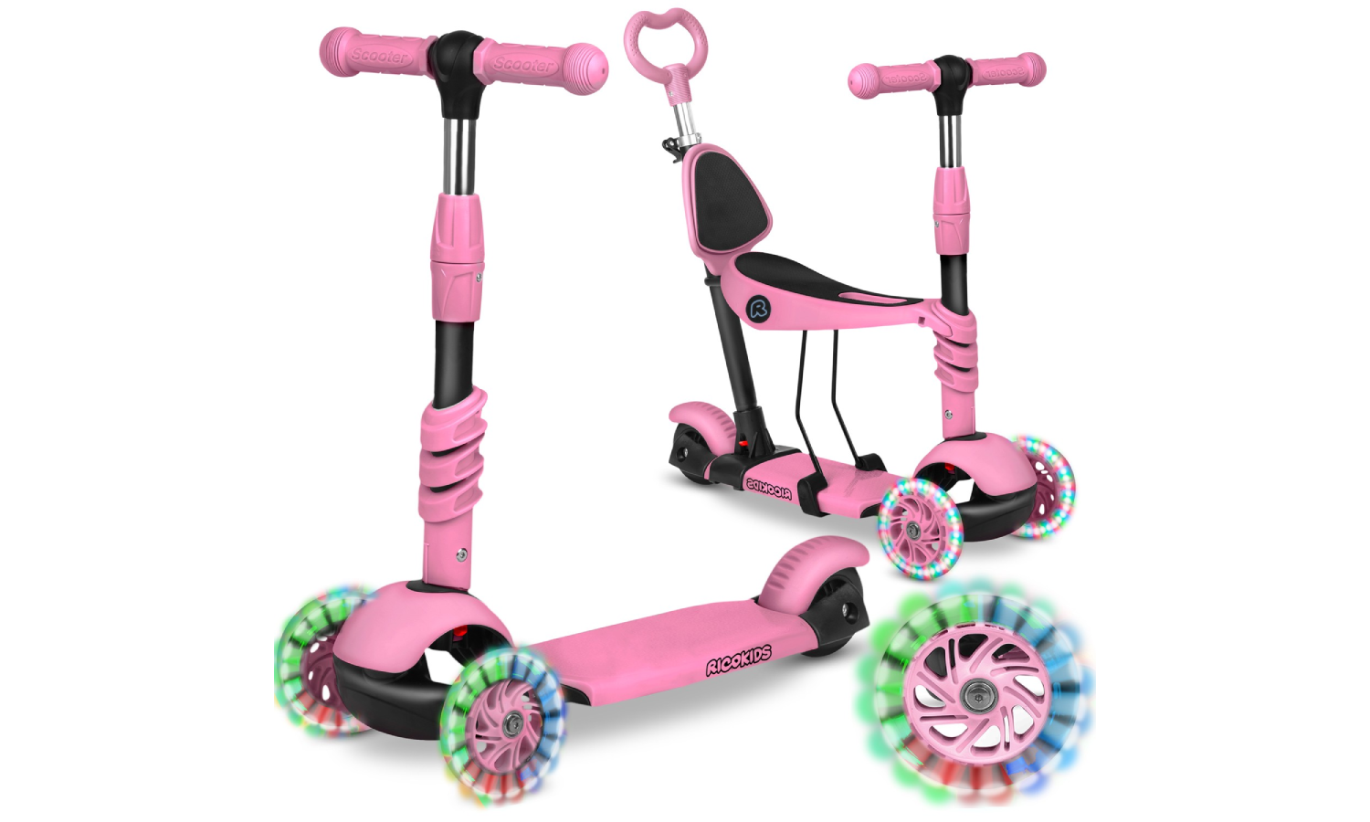 Самокат дитячий триколісний Ricokids Piko рожевий Самокат дитячий триколісний Ricokids Piko рожевий