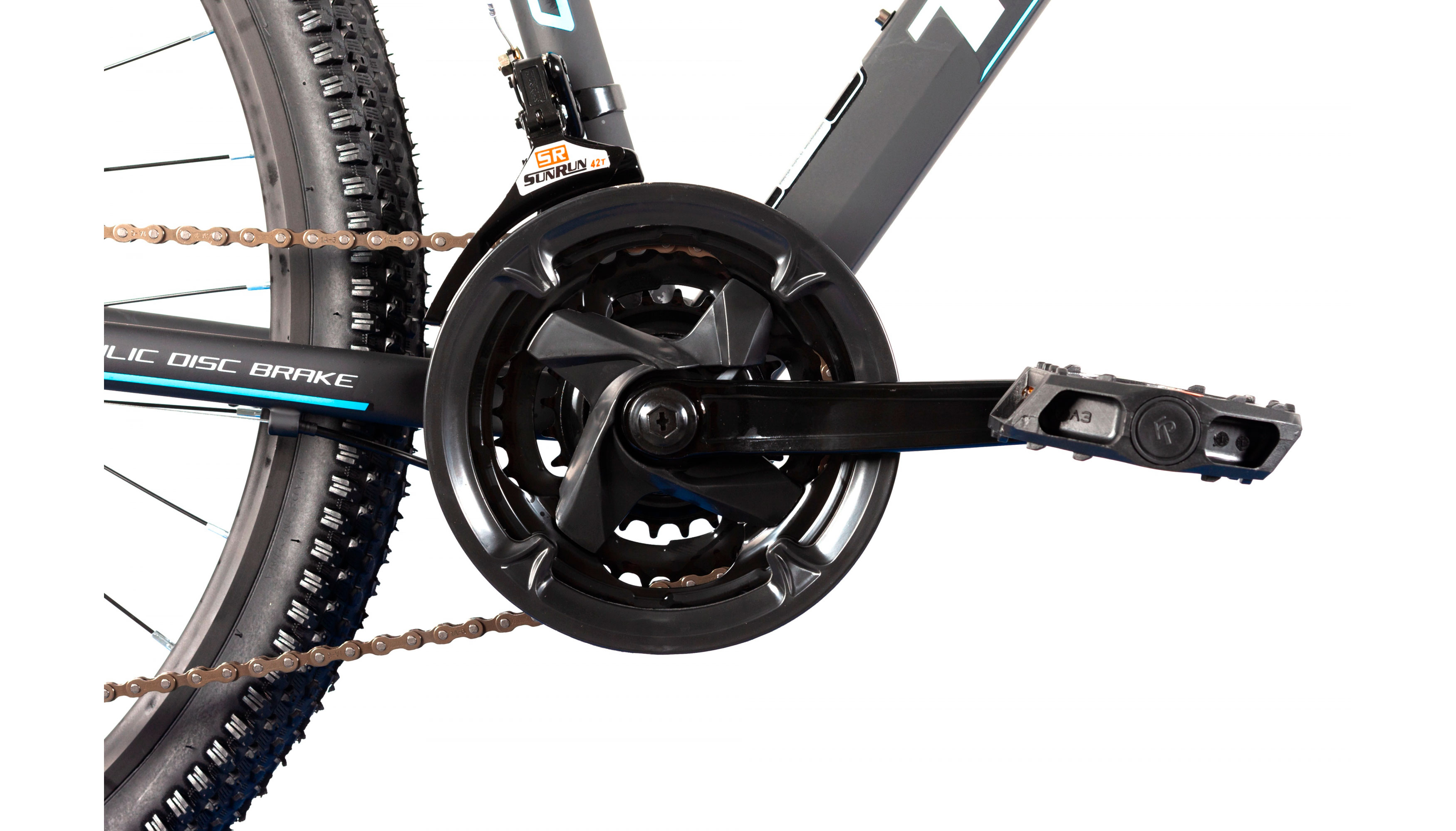 Фотография Велосипел Trinx M100 Elite Majes 27.5" размер S рама 16 2022 Matt-Black-White-Blue 5