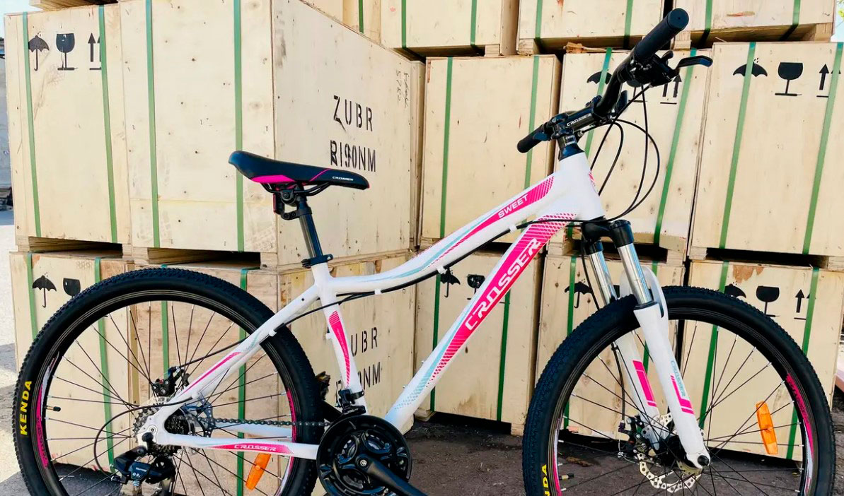 Фотография Велосипед Crosser Sweet 24" размер XXS рама 14 2021 Бело-розовый 9