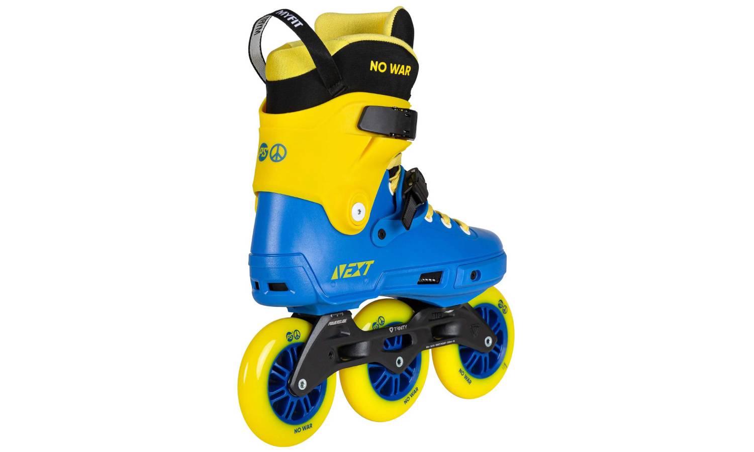 Ролики POWERSLIDE Next NO WAR 110 размер 40,0-41,0 желто-синий 4