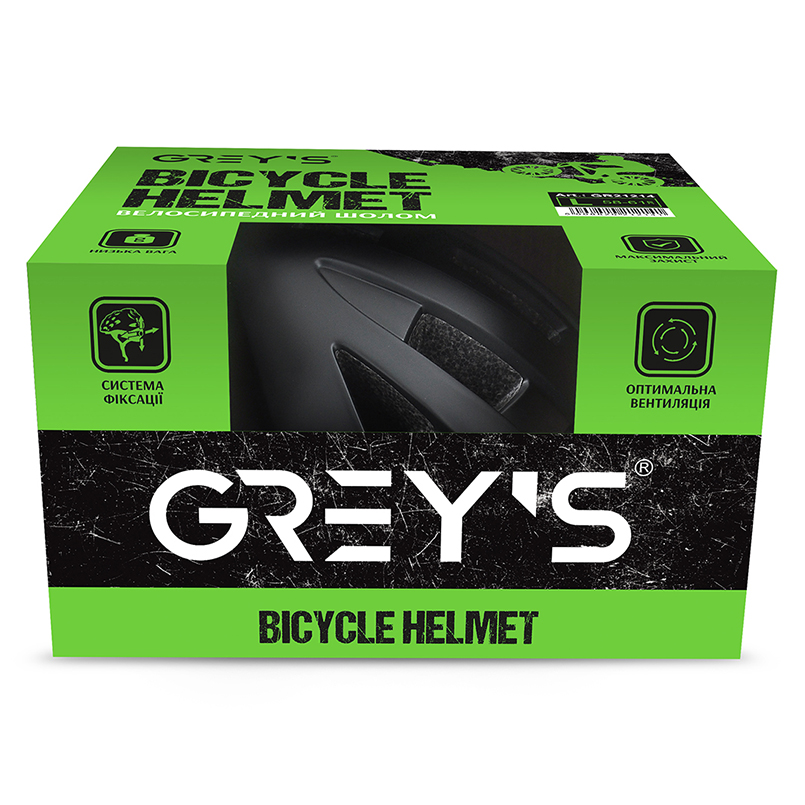 Велосипедный шлем Grey's с мигалкой, размер L (58-60 см), черный 2 Велосипедный шлем Grey's с мигалкой, размер L (58-60 см), черный 2