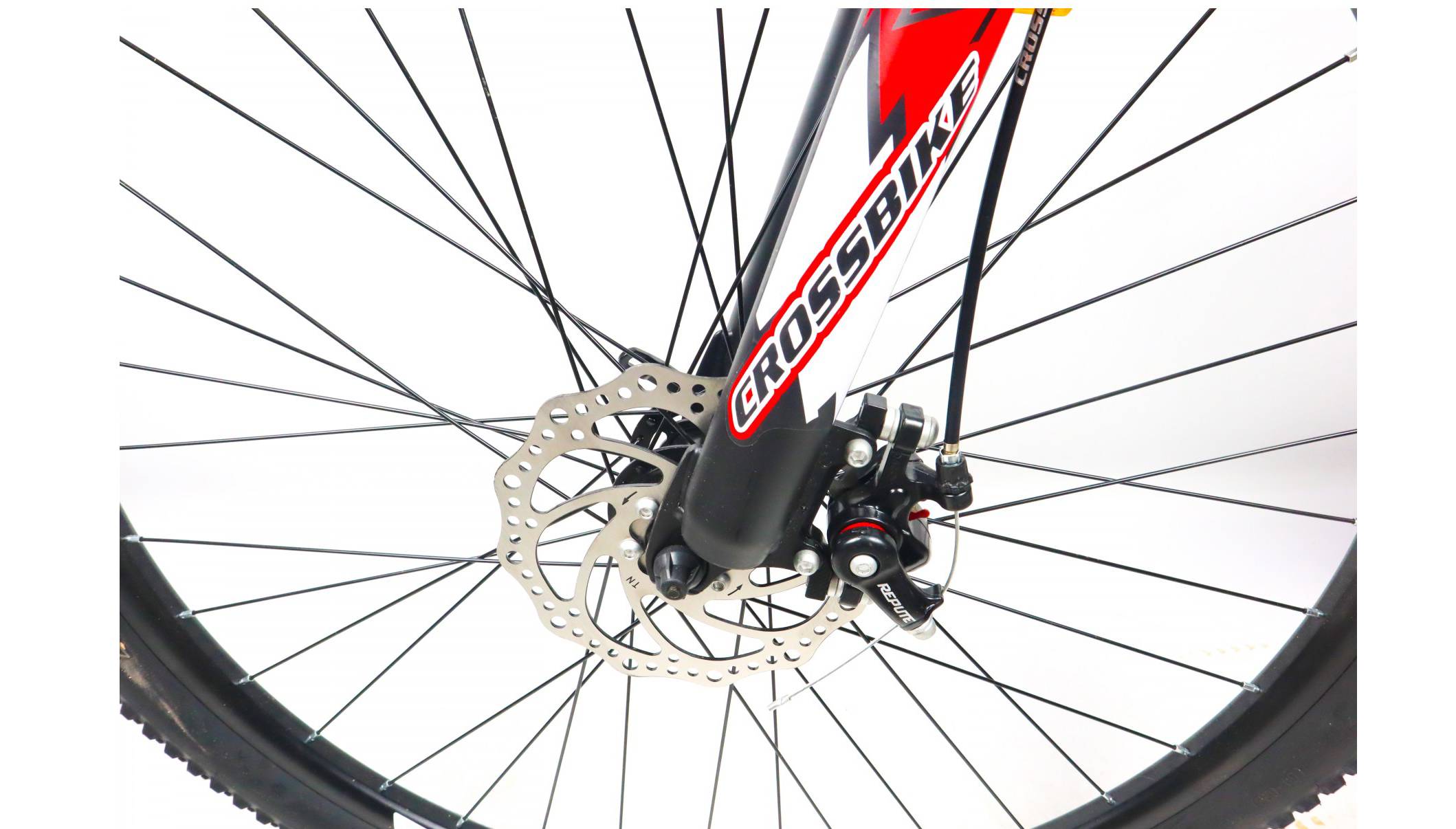 Фотографія Велосипед CrossBike Racer 27.5", розмір M рама 17" (2023), Чорний-Червоний 2