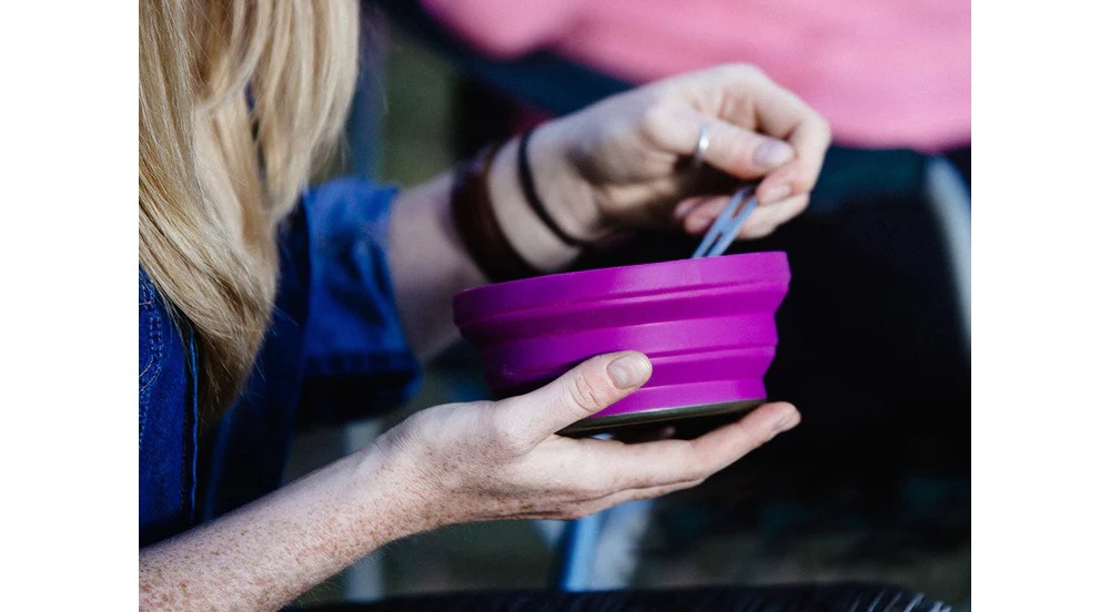 Тарелка складная для пикника Lifeventure Silicone Ellipse Bowl purple 2
