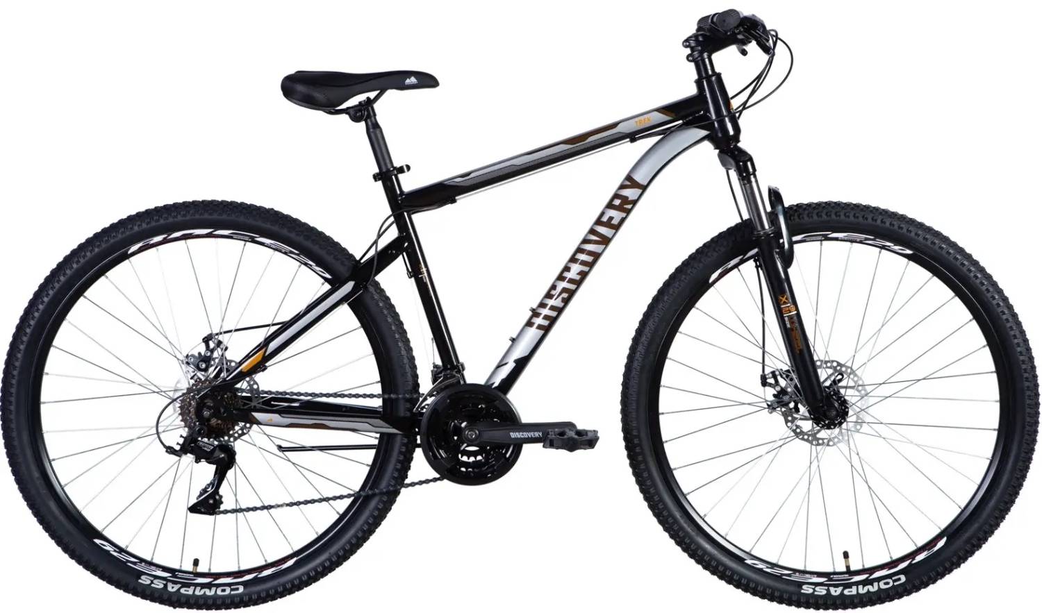 Фотографія Велосипед Discovery TREK 29" розмір L рама 19 2024 Чорно-жовтогарячий