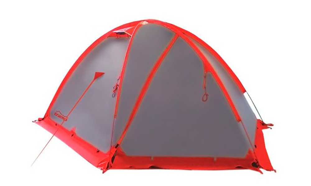 Палатка Tramp ROCK 4 v.2 серо-красный