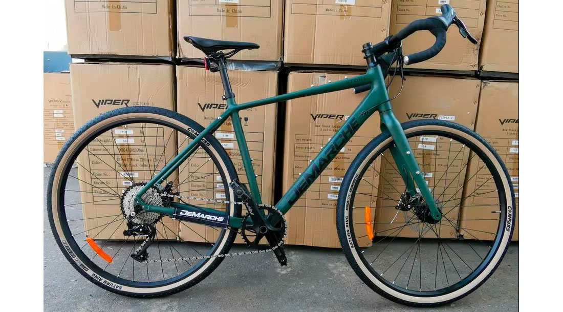 Фотография Велосипед DeMARCHE Gravel Stone 1x11 28" размер L 2022 Зеленый