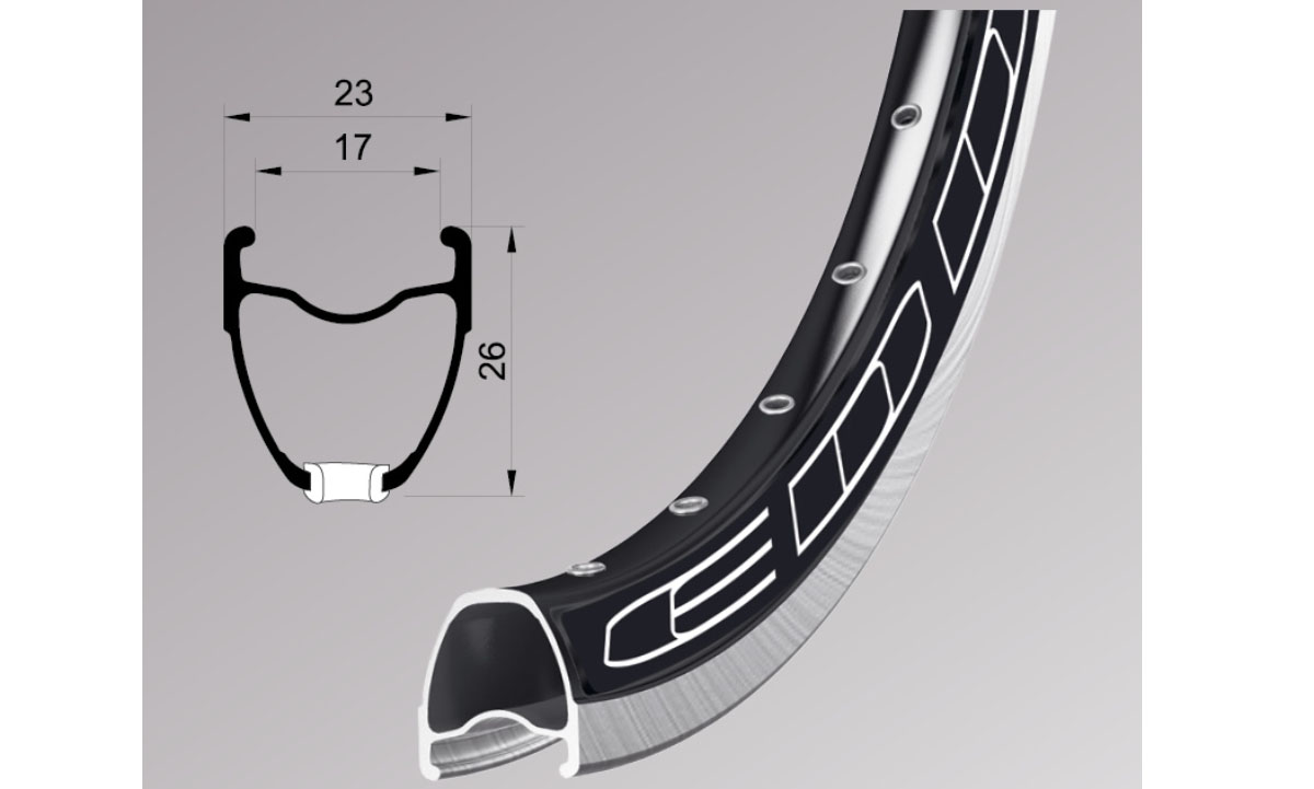Фотография Обод Remerx EDDY RX 917, 29'', 622x17, 32 отв., FV, пистонированный, черное анодирование, V-Br, CNC