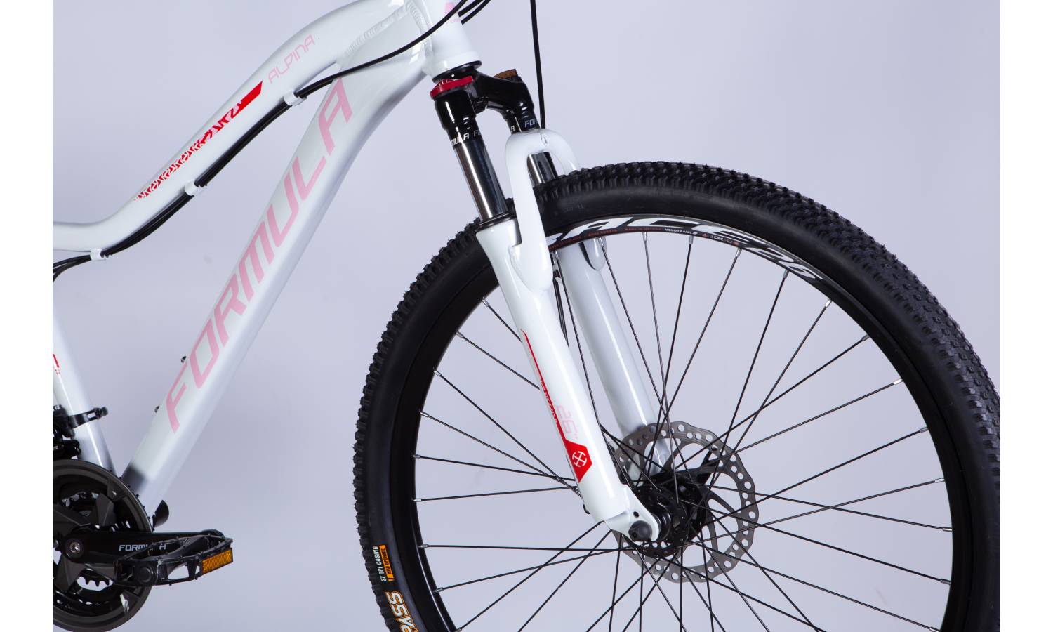 Велосипед Formula ALPINA DD 26" розмір S рама 15" 2025 біло-рожевий 2