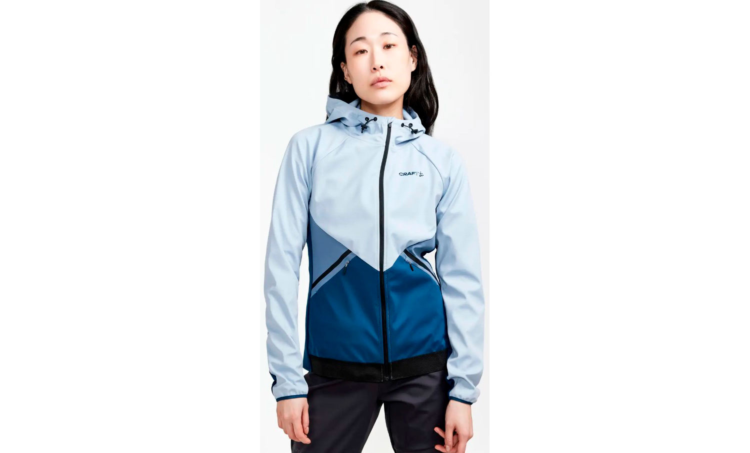 Куртка Craft GLIDE HOOD JKT жіноча, розмір S, сезон AW 22, біло-синій 5