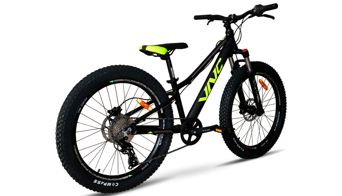 Фотография Велосипед VNC Blaster A5 24" размер XXS 2023 Черно-зеленый 2