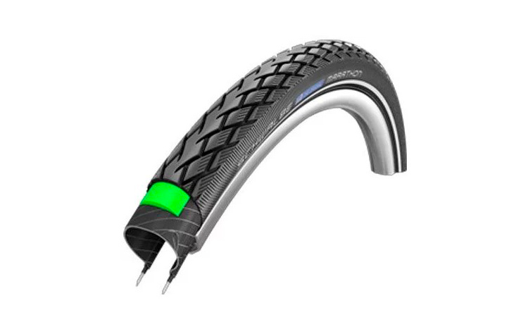 Фотография Покрышка 26x1.25 (32-559) Schwalbe MARATHON HS420 Green Guard B+RT EC, 67EPI black