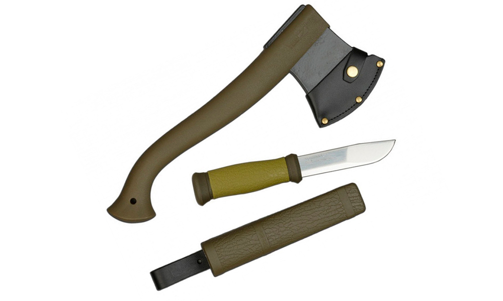 Набор Morakniv Outdoor Kit Нож Outdoor 2000+Топор Camping axe зеленый