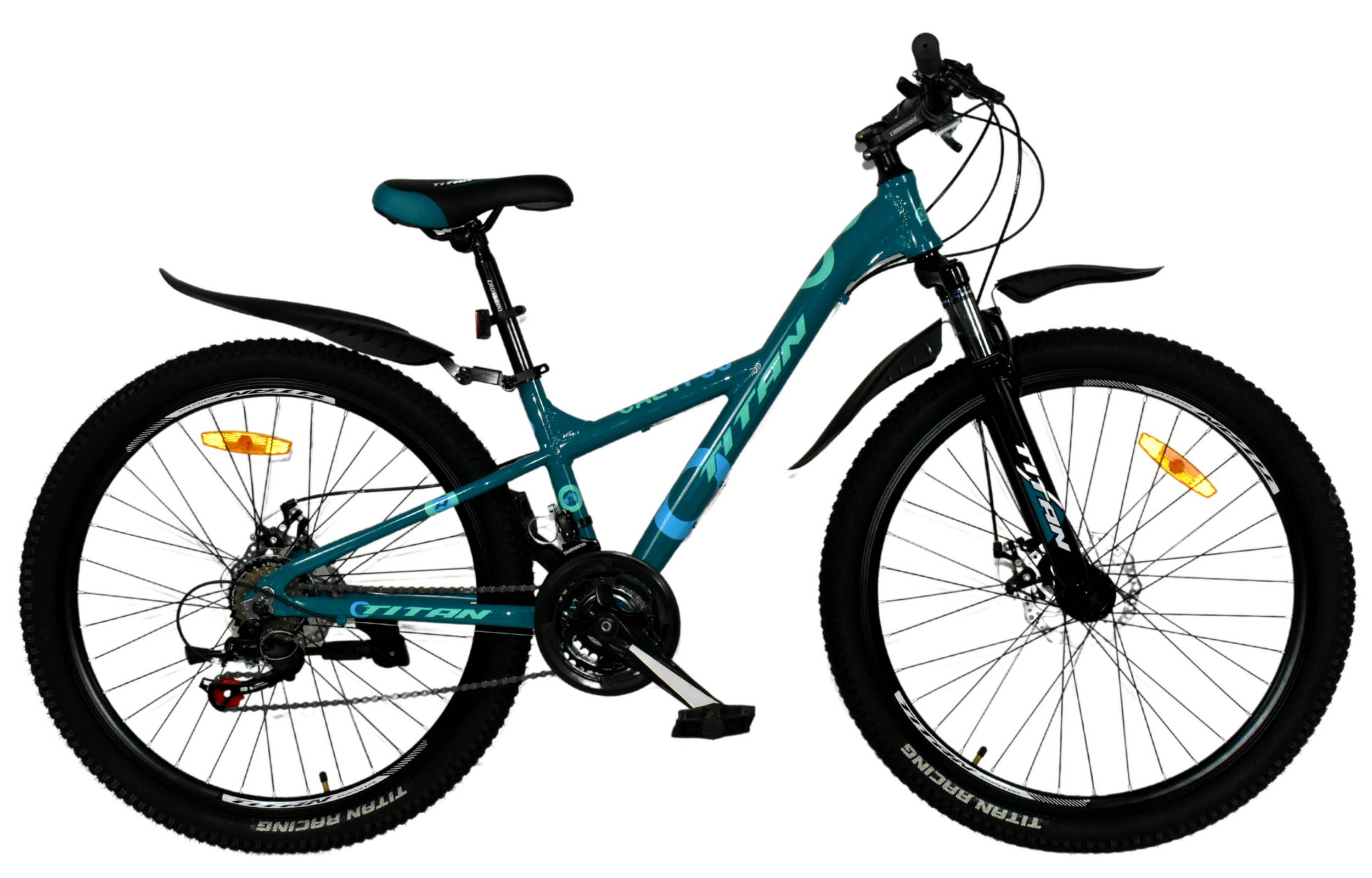 Фотографія Велосипед Titan CALYPSO 26" розмір XS рама 13 2022 Зелено-синій