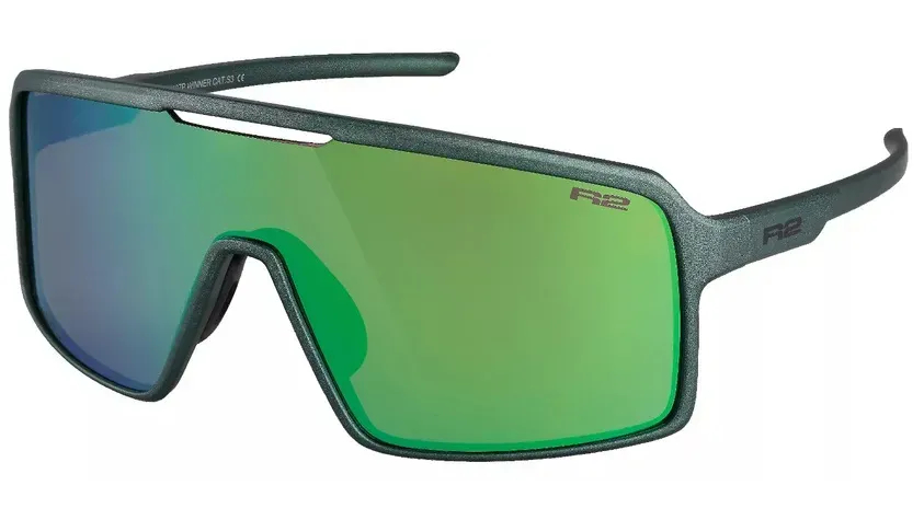 Очки R2 WINNER зеленый, линза фиолетовая green chrome PC High contrast HD, категория 3