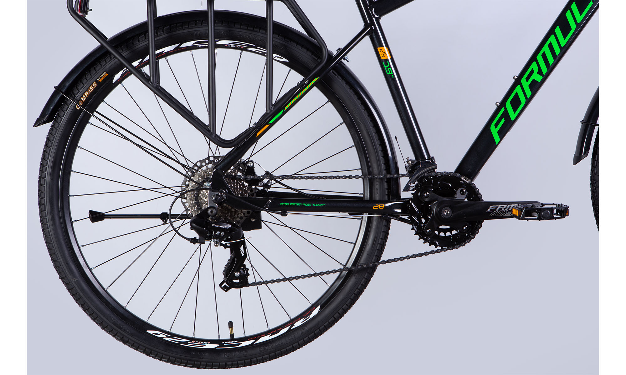 Велосипед Formula CURSOR MAN DD CS 28", розмір XL, рама 21", 2025, чорно-зелений 2