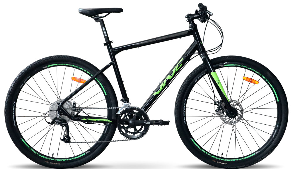 Фотография Велосипед VNC SweepRacer A4 28" размер М 2023 Черно-зеленый