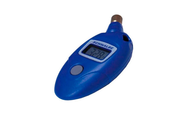 Фотография Манометр электронный Schwalbe Airmax Pro Pressure Gauge до 11 bar AV +Presta, синий