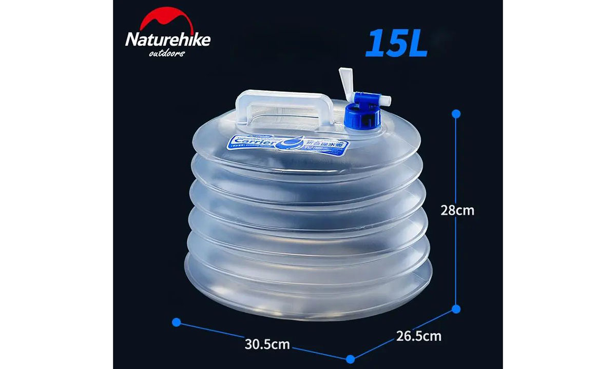 Каністра для води складана Naturehike РЕ 15 л (NH14S002-T) 2