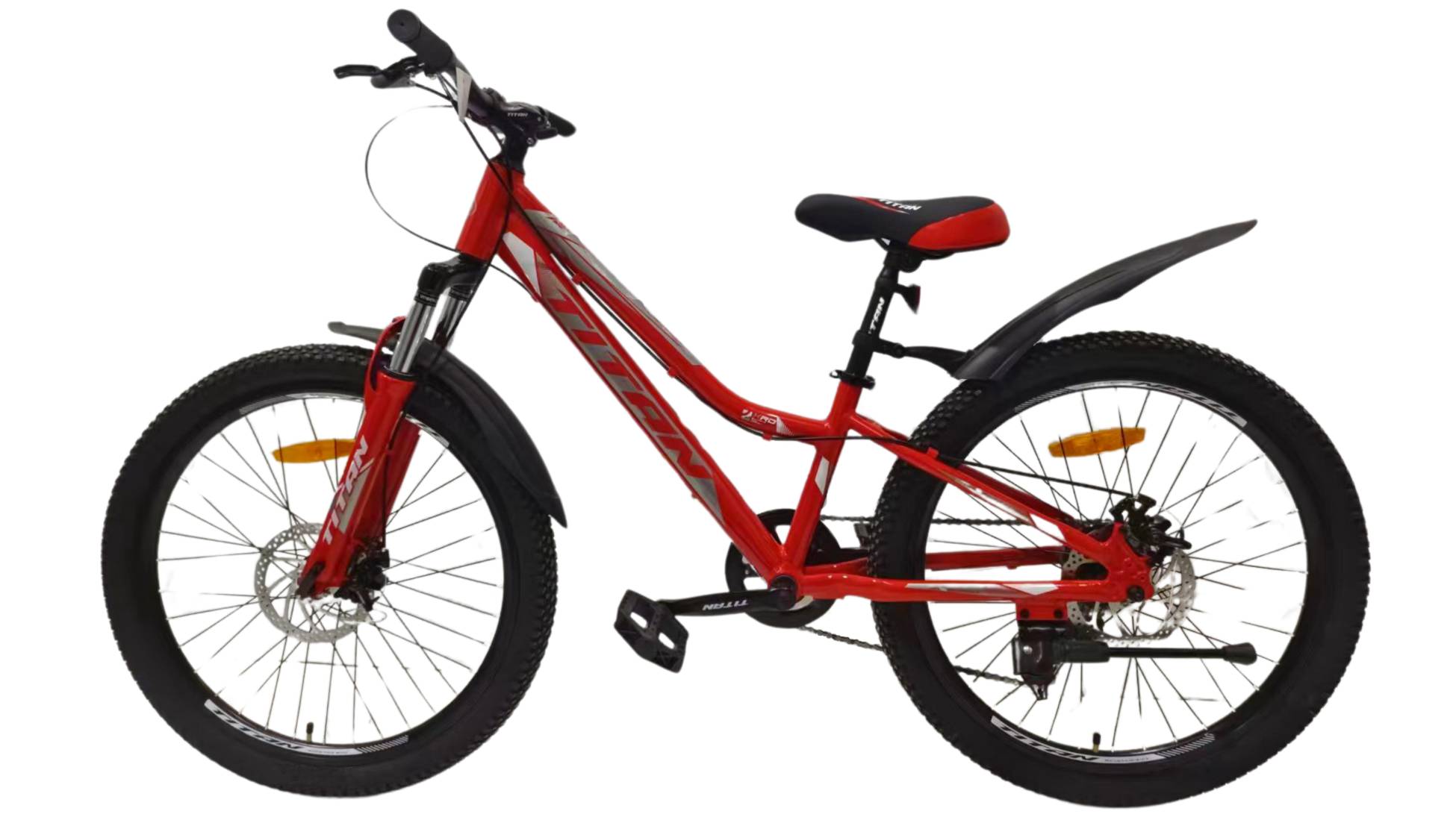 Фотография Велосипед Titan BEST MATE 24", размер XXS рама 11" (2024), красно-серый 2