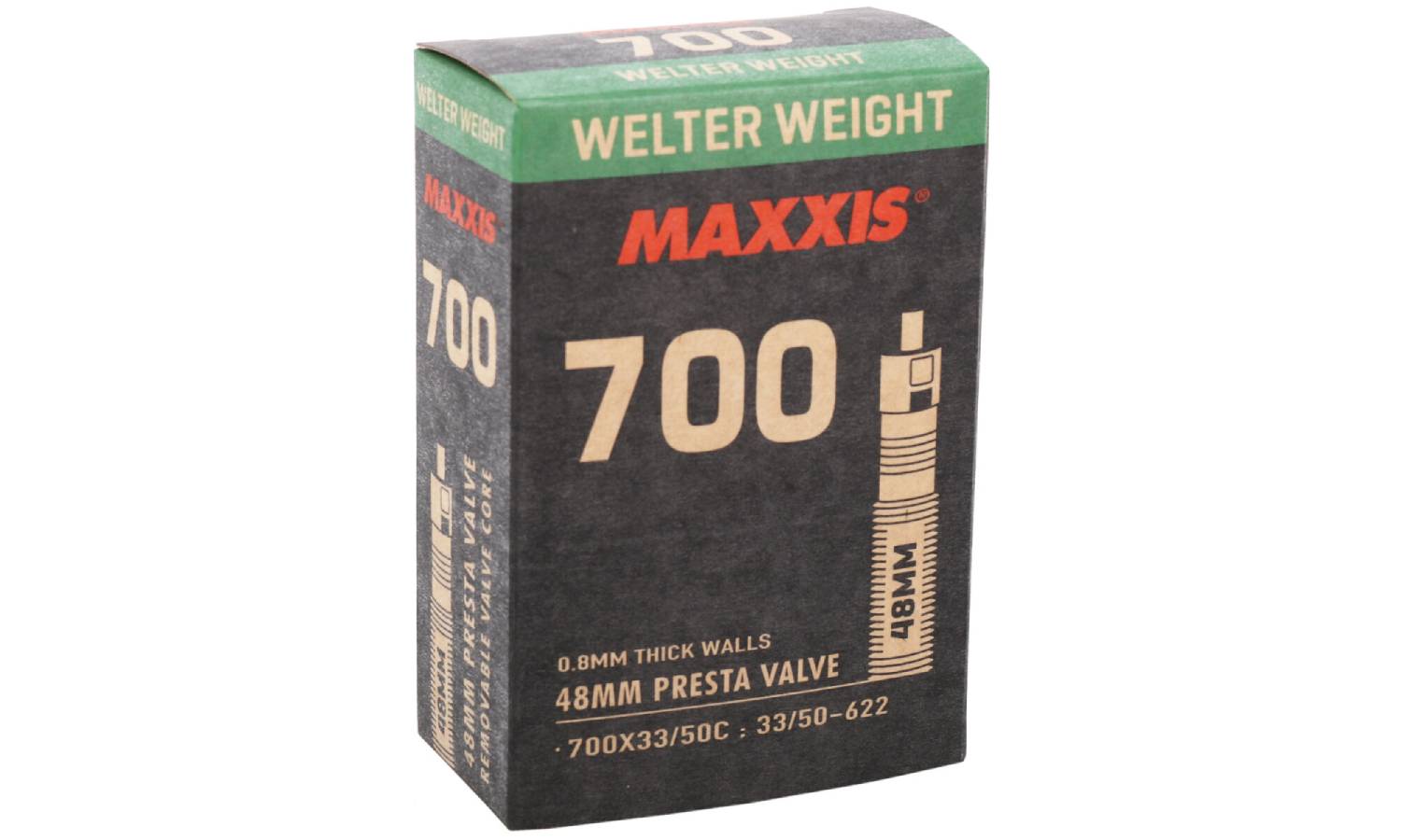 Фотография КАМЕРА MAXXIS WELTER WEIGHT 700X33/50C LFVSEP48 НИППЕЛЬ - PRESTA 48MM