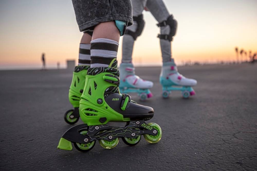 Роликовые коньки Neon Inline, размер 30-33, зеленый 10 Роликовые коньки Neon Inline, размер 30-33, зеленый 10