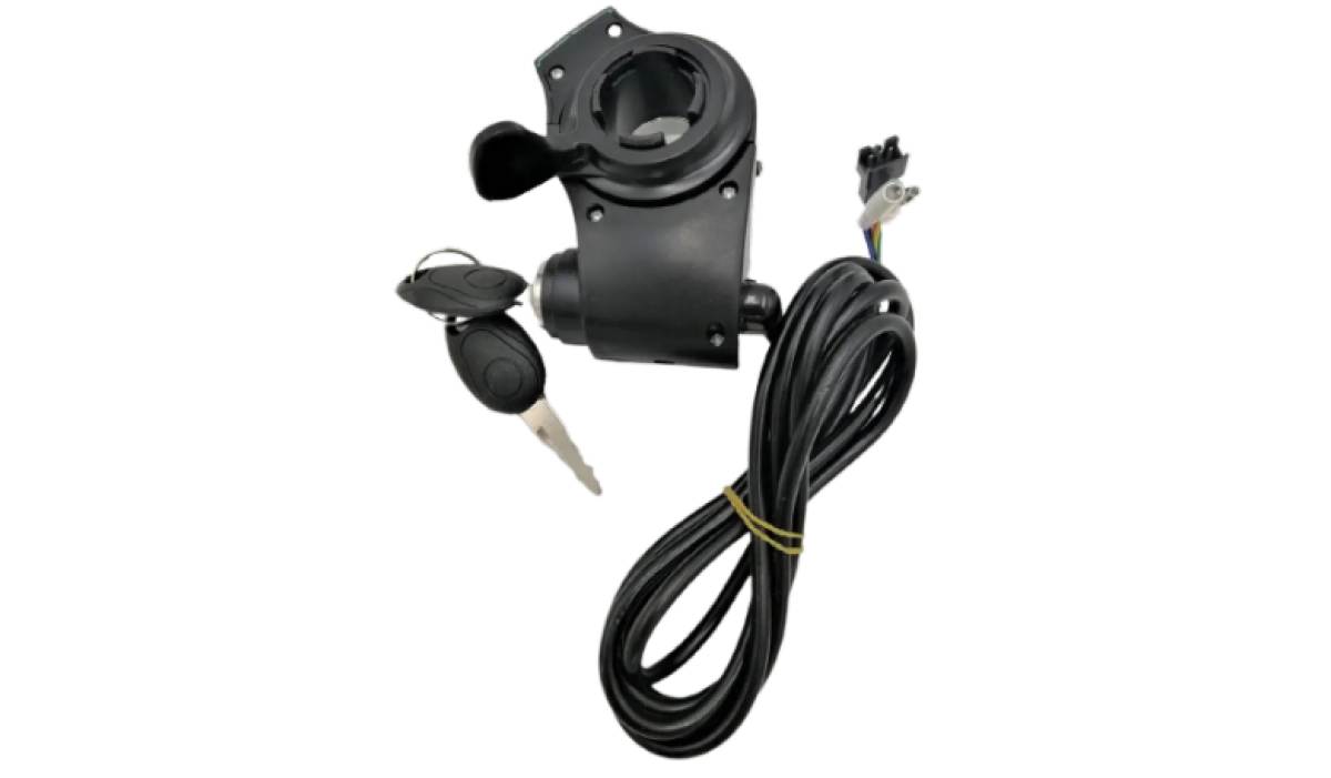 Ручка газу DN для електровелосипеда з ключем 12-72V з вольтметром чорний 2 Ручка газу DN для електровелосипеда з ключем 12-72V з вольтметром чорний 2