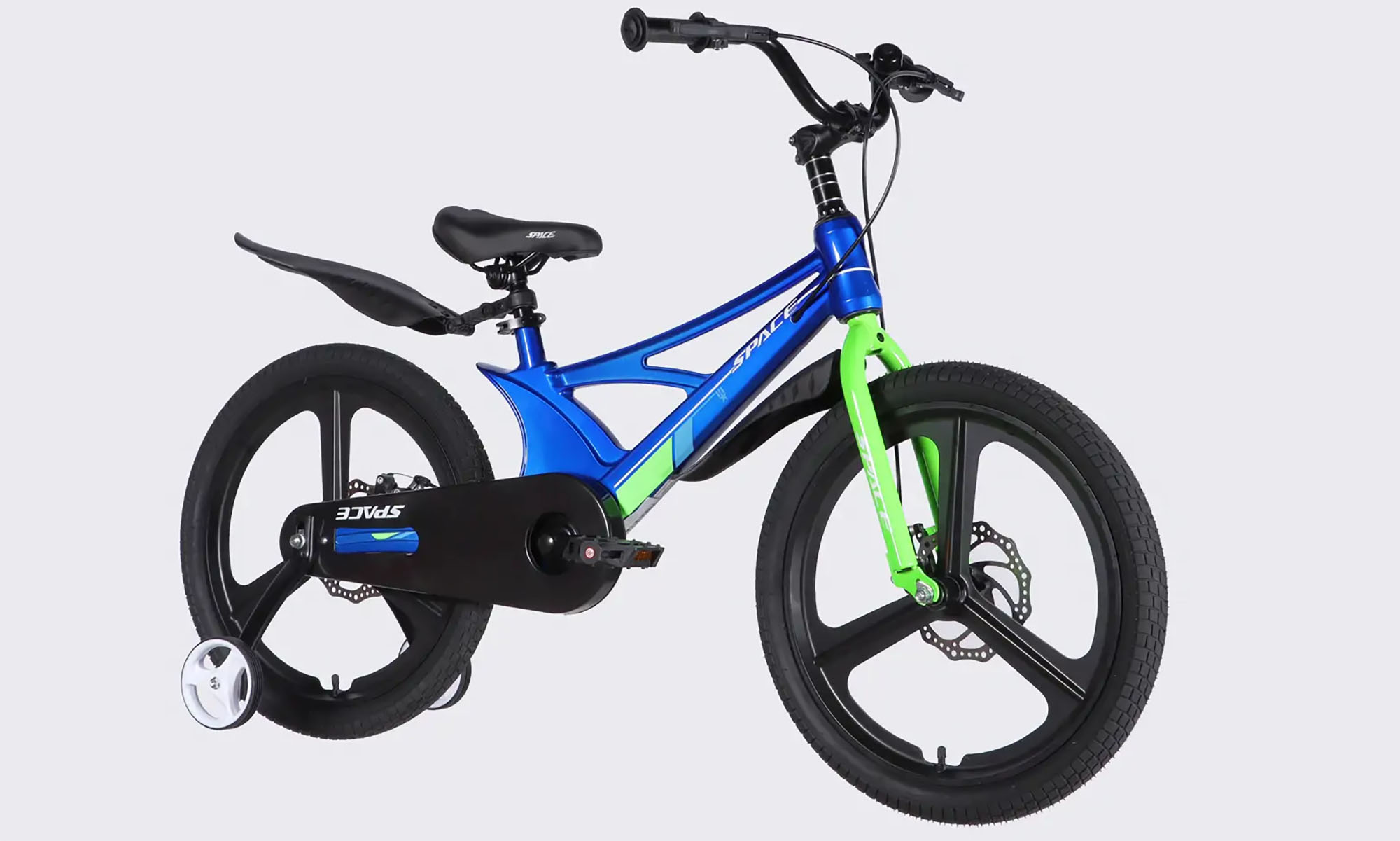 Велосипед SPACE KID STAR DD 20", размер XXS, рама-11", год 2026, синий с зеленым 4