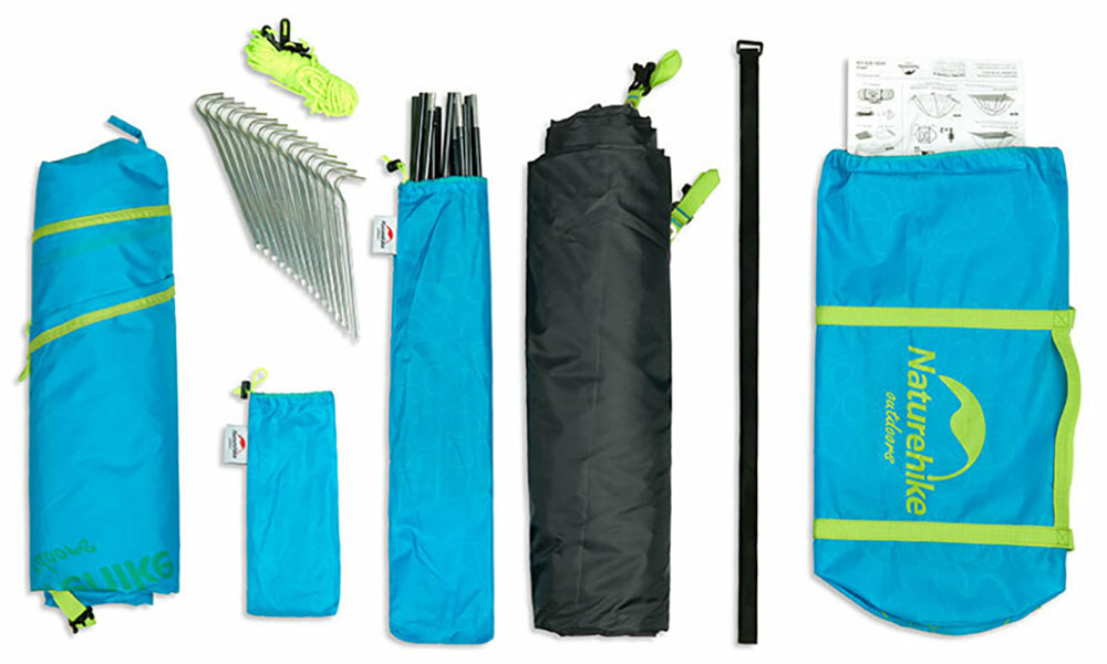 Палатка сверхлегкая трехместная с футпринтом Naturehike Cloud Up 3 Updated NH18T030-T, 20D, темно-зеленая 3