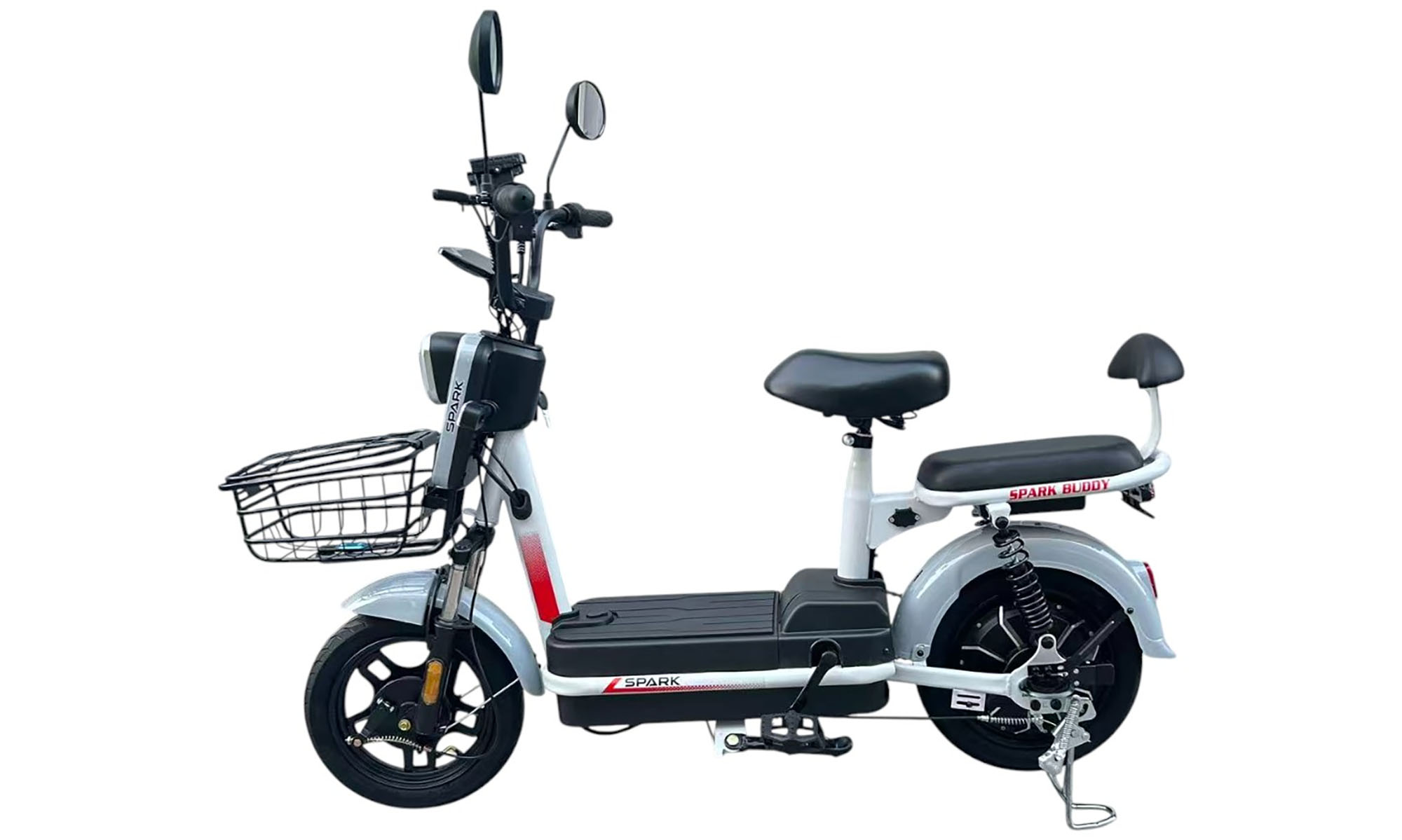 Велосипед с электромотором SPARK BUDDY 14", 48V/500W/12Ah, год 2026, Серый 